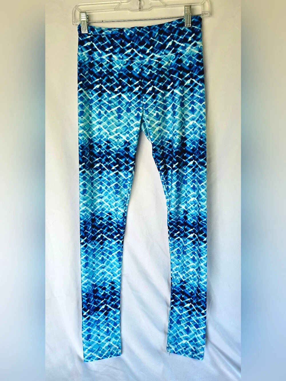 Justice Girls Blue Ombre Mosaic Leggings